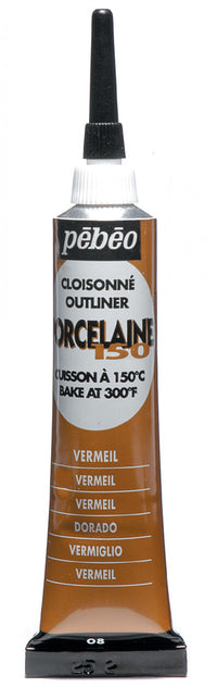 Pebeo Porcelaine 150 reljefna kontura za porculan 20 ml – Pozlaćeno zlato (Vermeil)
