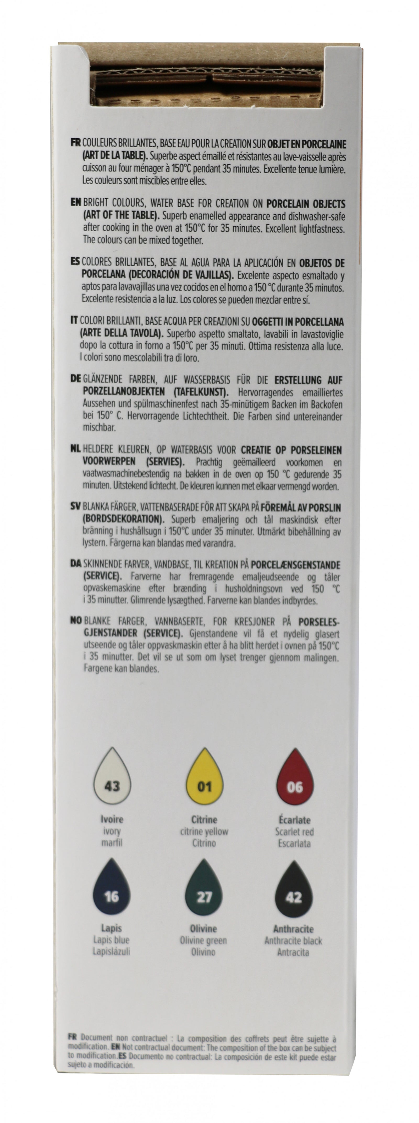 PEBEO Porcelaine 150 set boja za porculan 6 x 20 ml