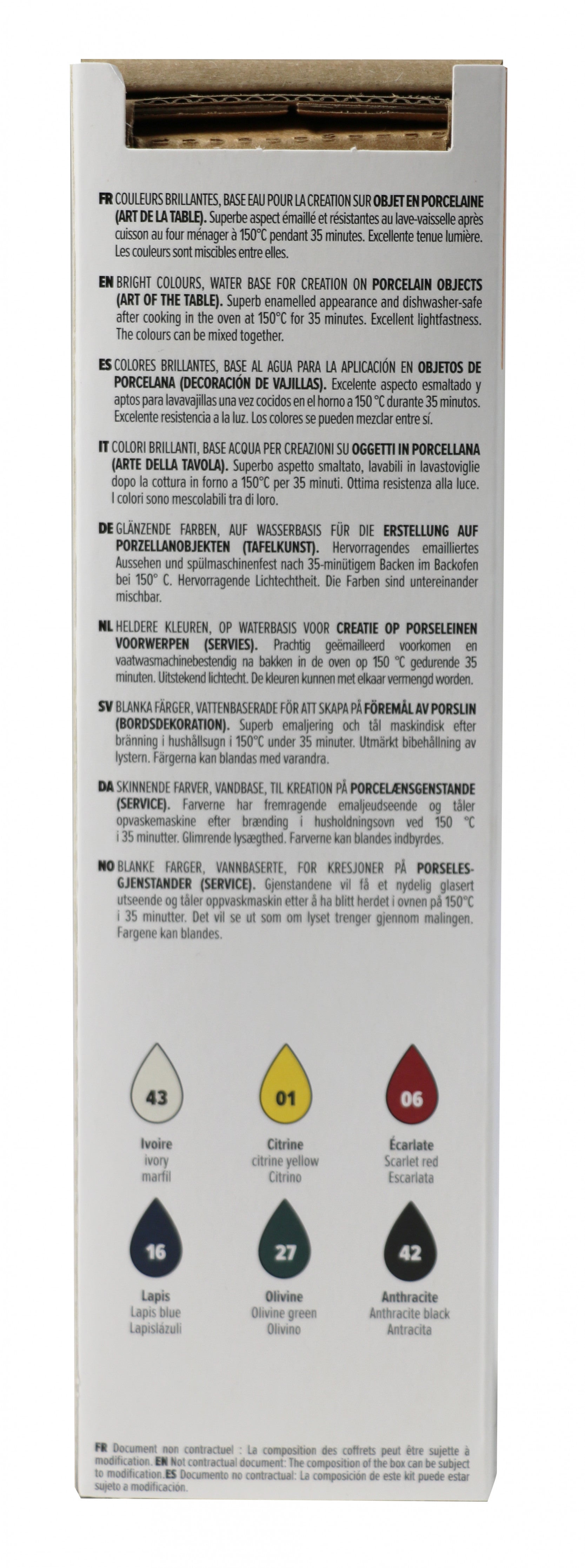 PEBEO Porcelaine 150 set boja za porculan 6 x 20 ml