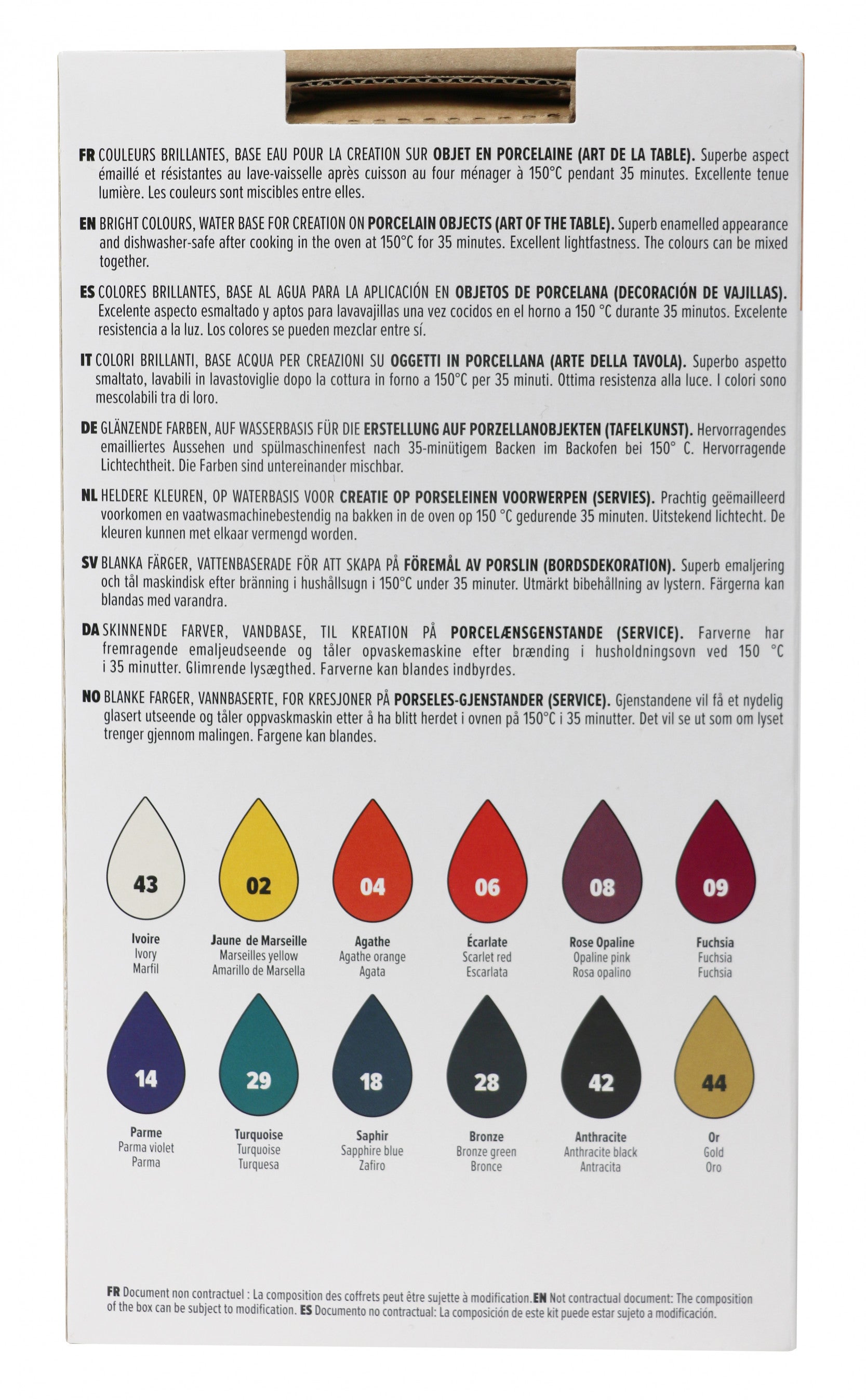 Pebeo Porcelaine 150 set boja za porculan 12 x 20 ml Exploration 1