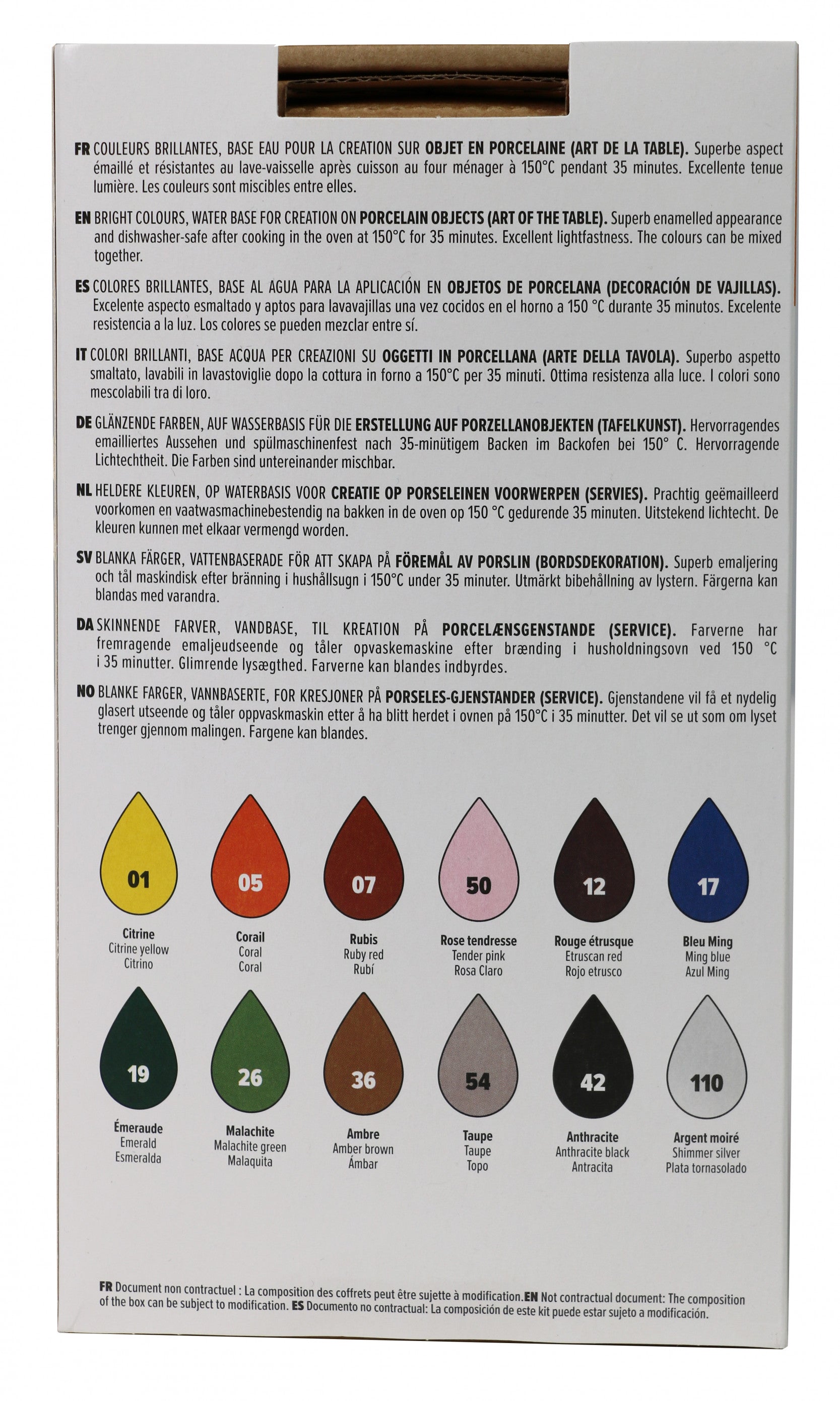 Pebeo Porcelaine 150 set boja za porculan 12 x 20 ml Exploration 2