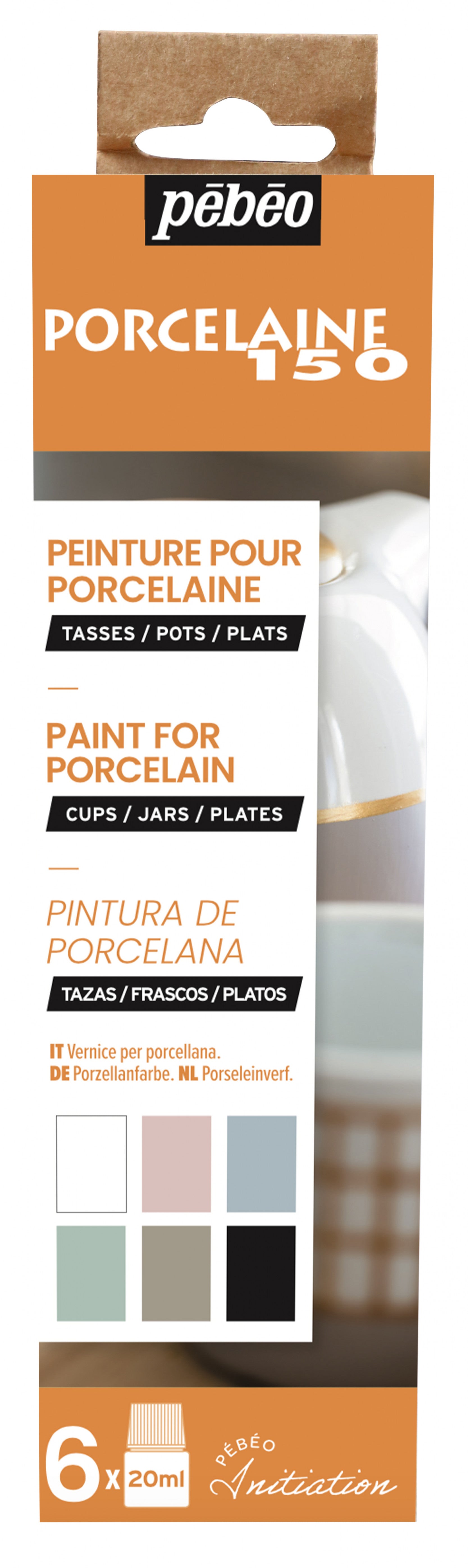 Pebeo Porcelaine 150 set boja za porculan Chalk 6 x 20 ml