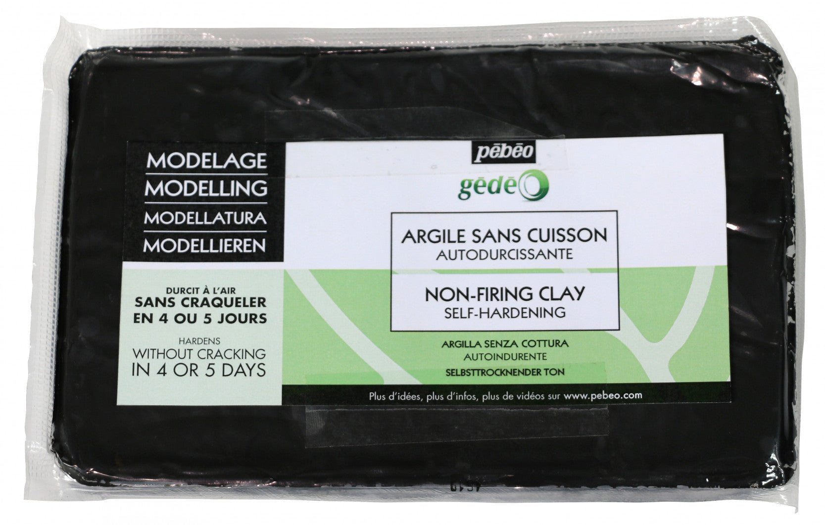 Glina za modeliranje Pebeo Gedeo 1.5 kg | izaberite boju – crna