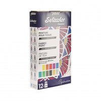 Pebeo Setacolor set pokrivnih boja za tekstil 12 x 20 ml