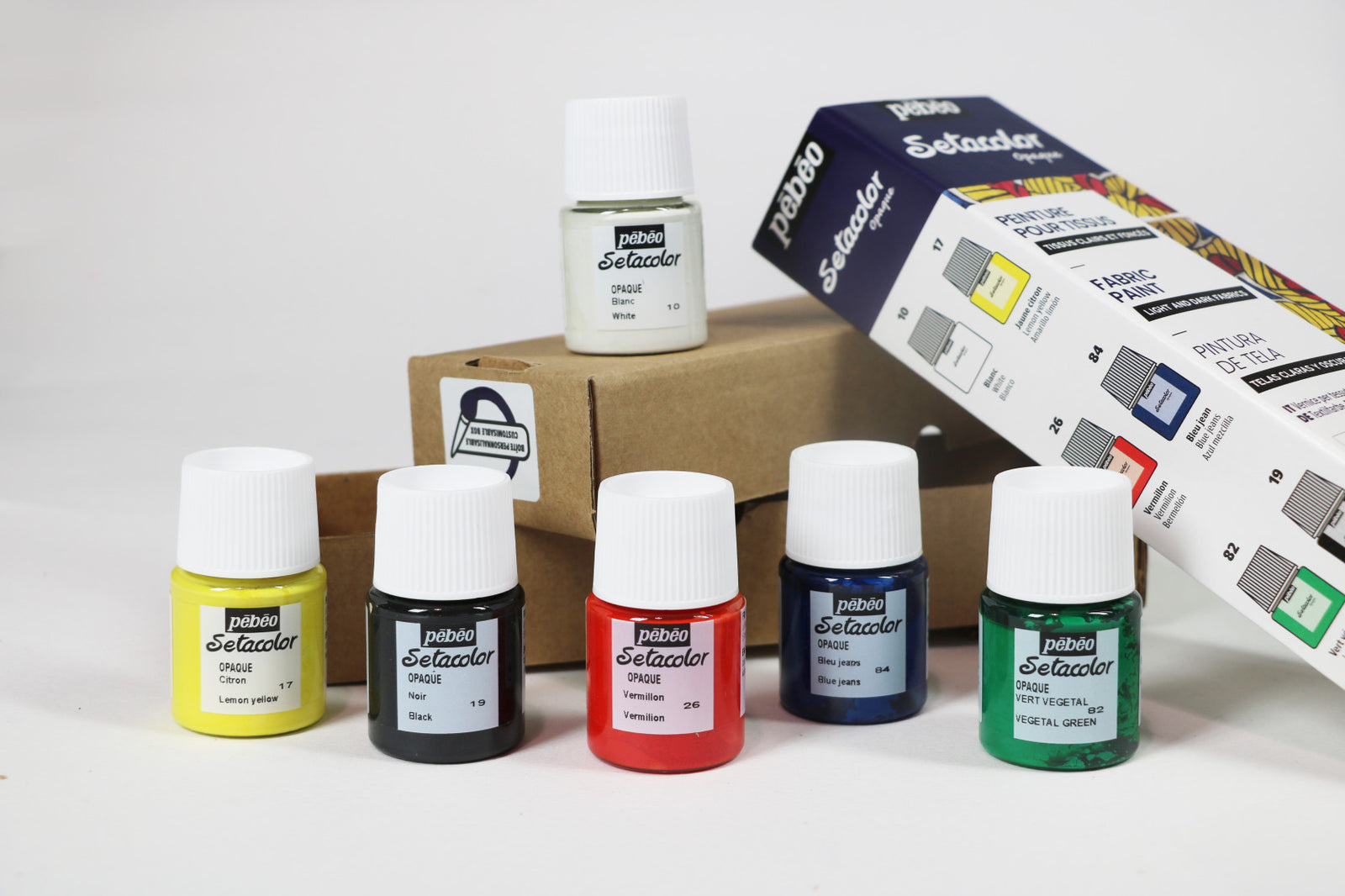 Pebeo Setacolor set pokrivnih boja za tekstil 6 x 20 ml