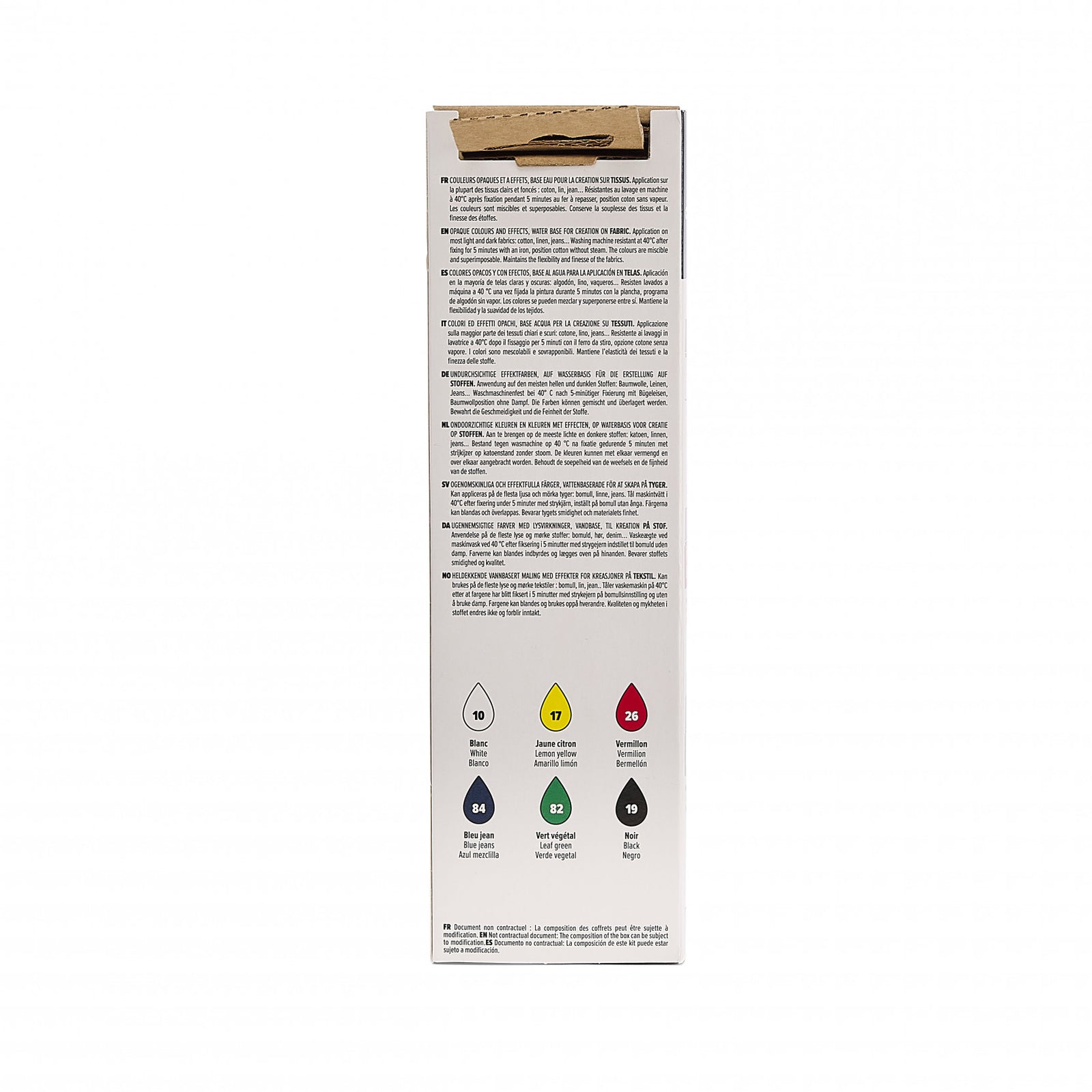 Pebeo Setacolor set pokrivnih boja za tekstil 6 x 20 ml