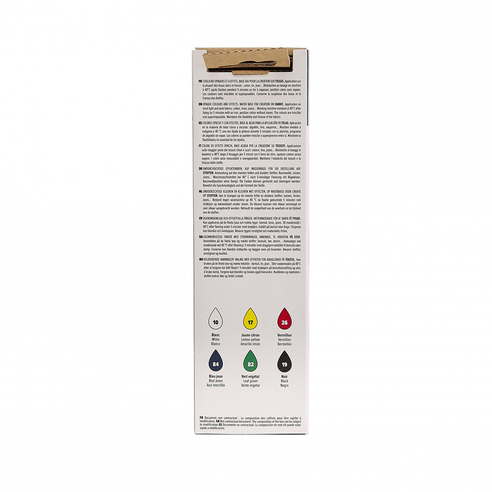 Pebeo Setacolor set pokrivnih boja za tekstil 6 x 20 ml