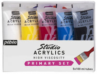 Pebeo Studio Acrylic set akrilnih boja 5 x 100 ml