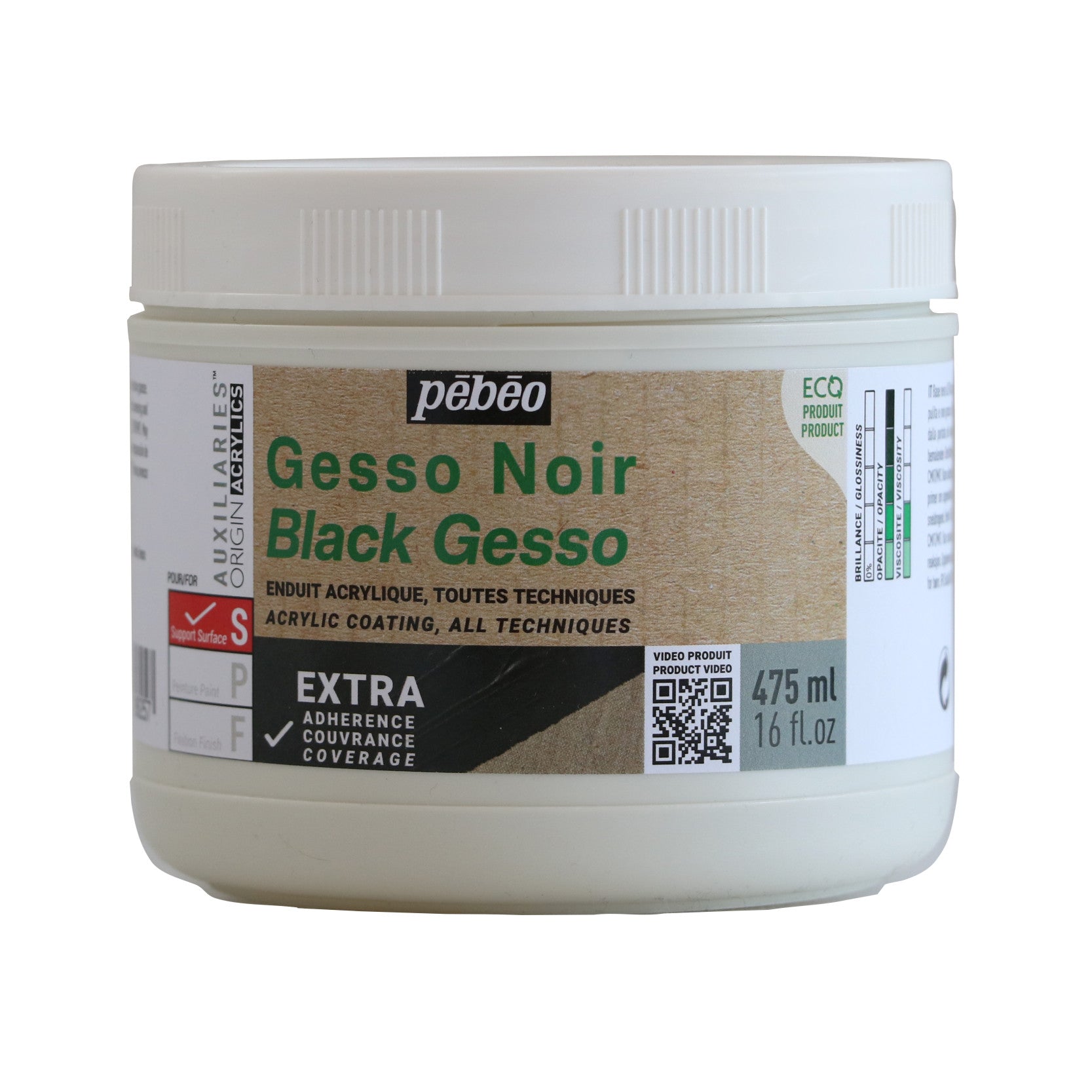 Pebeo Studio Acrylics crni akrilni gesso 475 ml