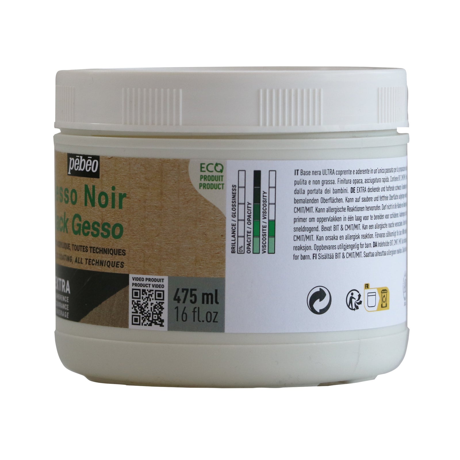 Pebeo Studio Acrylics crni akrilni gesso 475 ml