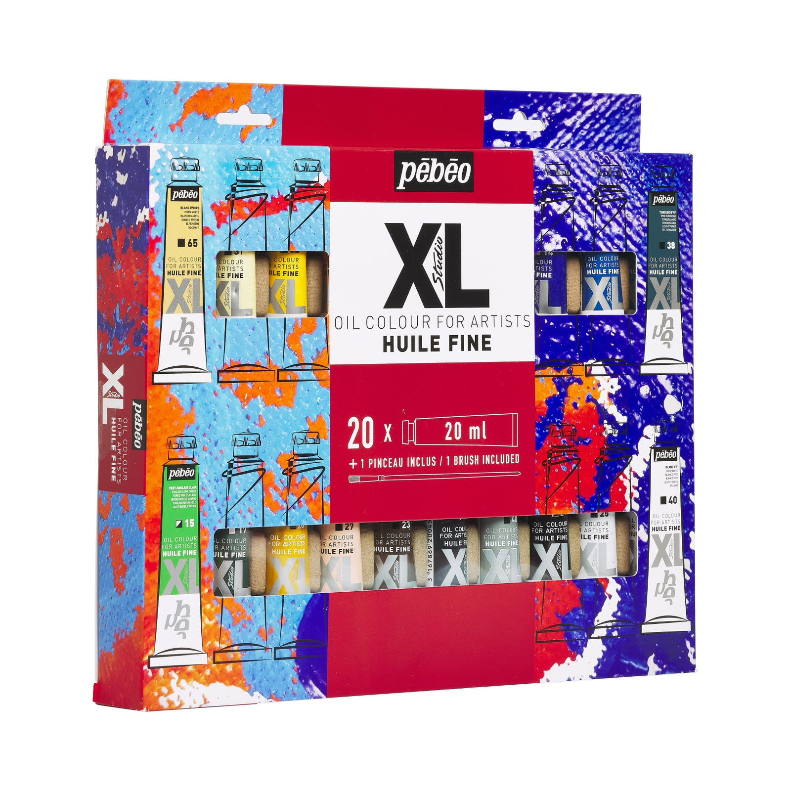 Pebeo Studio XL set uljanih boja 20 x 20 ml s kistom
