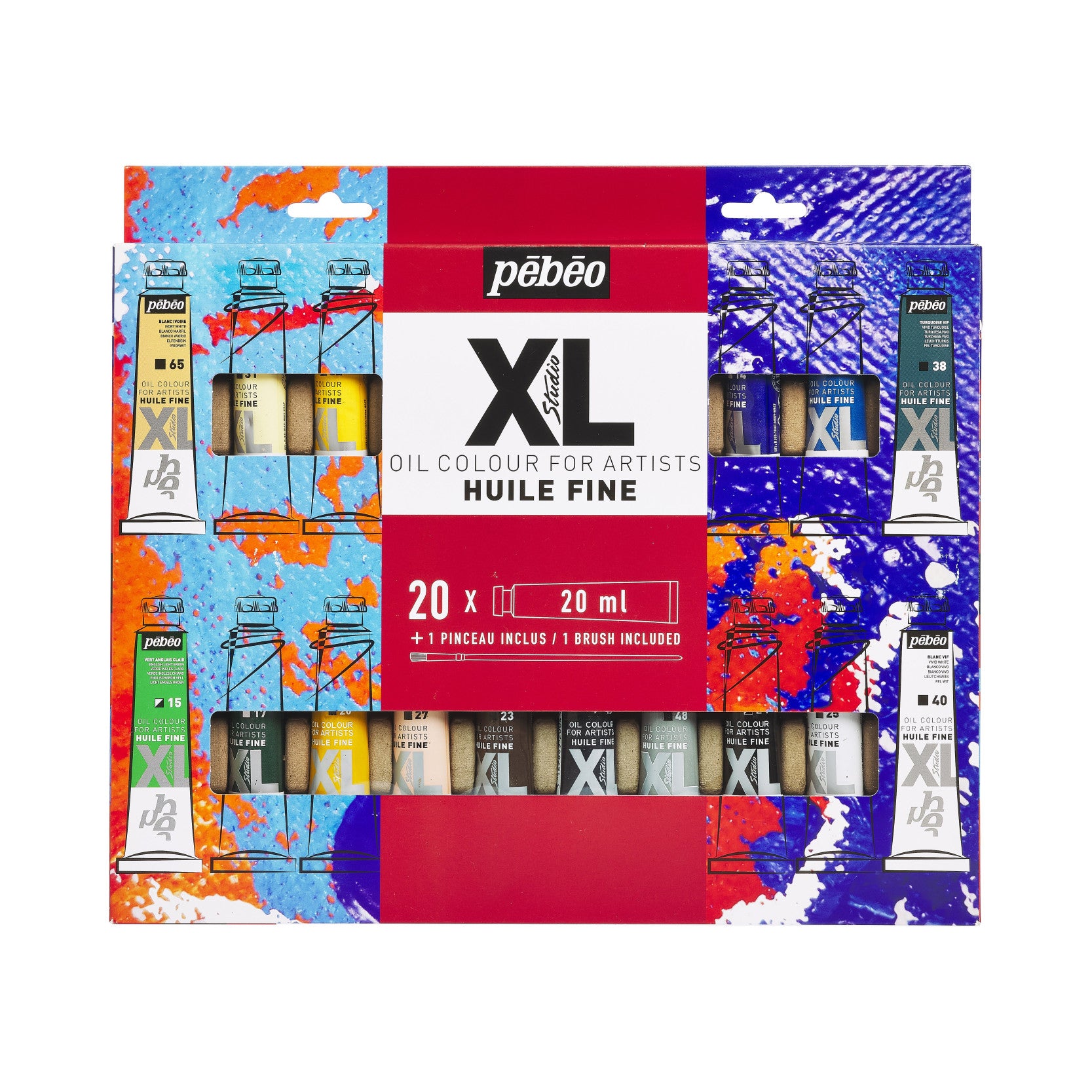 Pebeo Studio XL set uljanih boja 20 x 20 ml s kistom