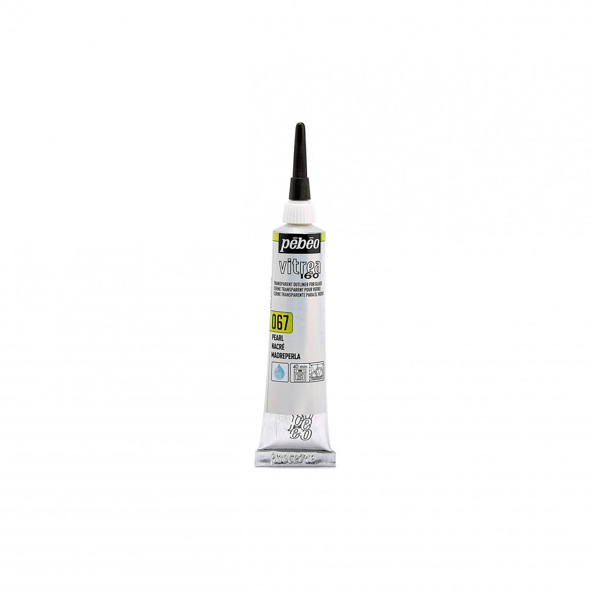 Pebeo Vitrea 160 kontura za staklo 20 ml – Biser