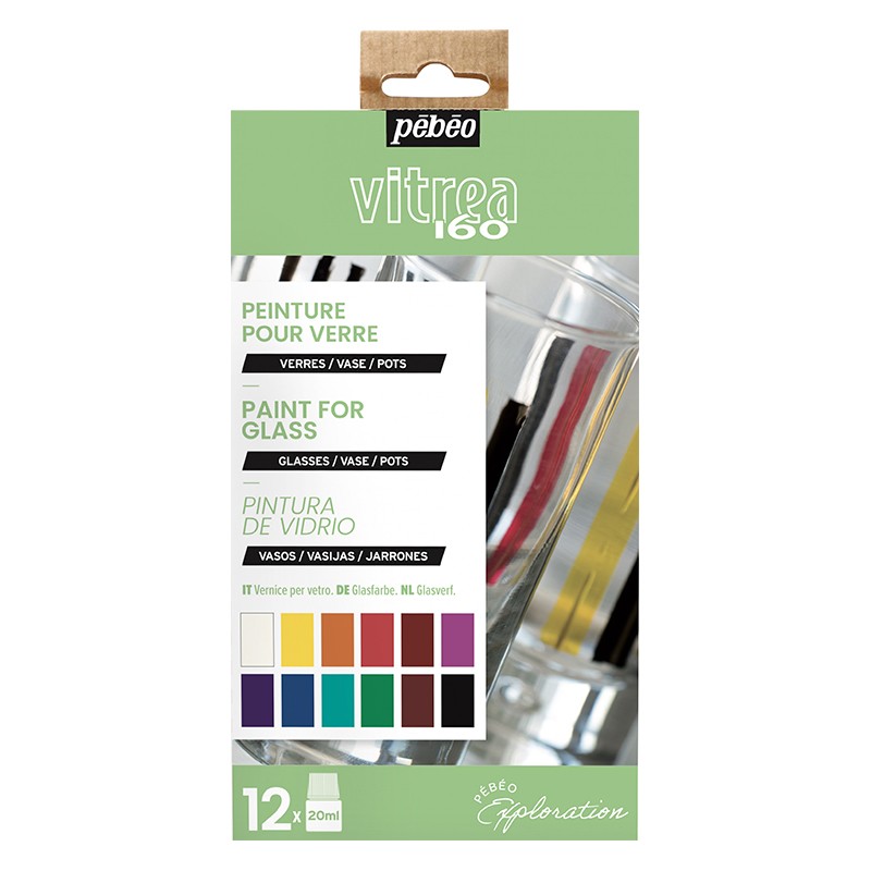 PEBEO Vitrea 160 set boja za staklo 12 x 20 ml