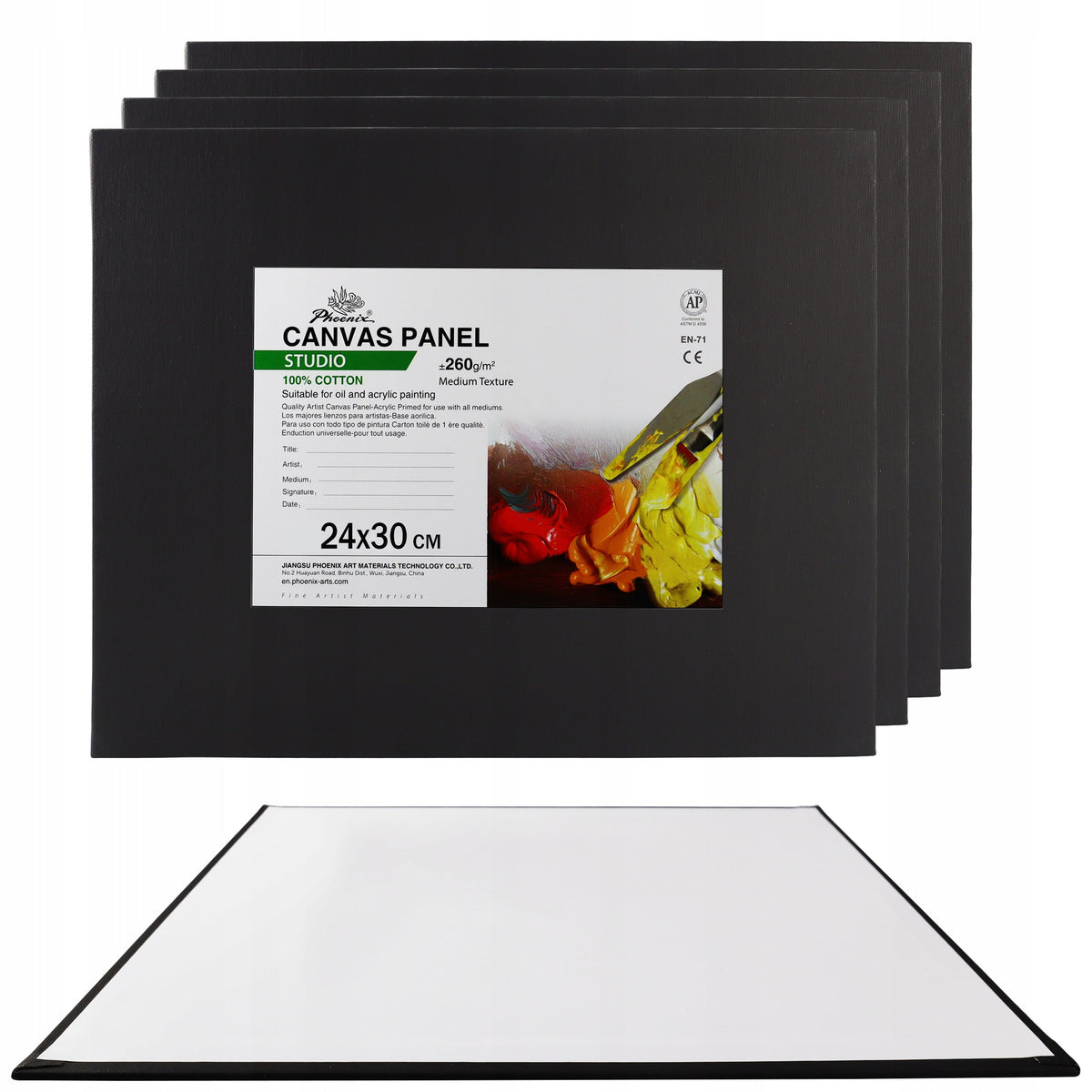 Phoenix crno platno na kartonu 24 x 30 cm – 5 kom
