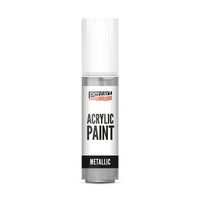 Akrilna boja metalik - 20 ml – rokoko srebrna