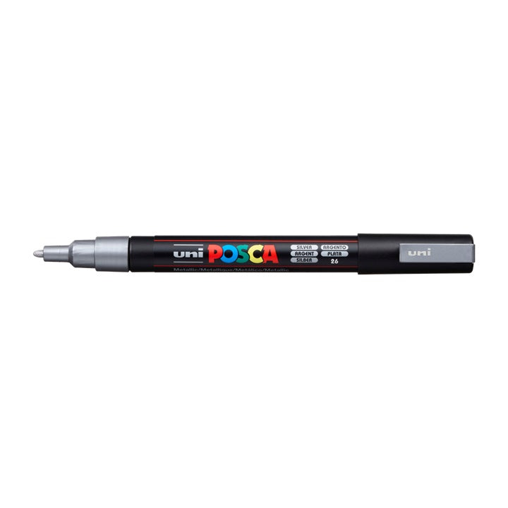 Marker UNI POSCA PC-3M 0.9 - 1.3 mm – srebrna (26)