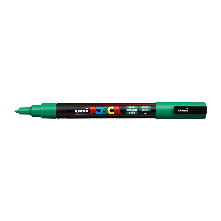Marker UNI POSCA PC-3M 0.9 - 1.3 mm – zelena (6)