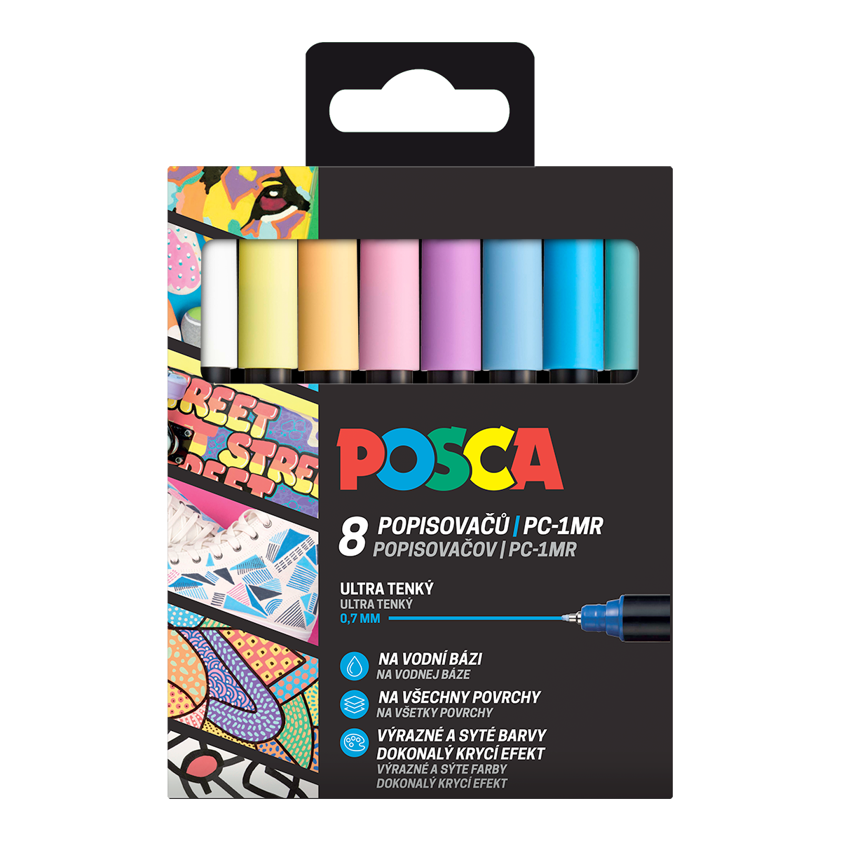 Posca set markera pastelne boje (8 kom)