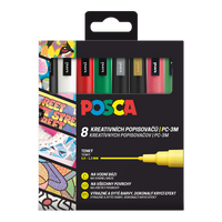 Posca set markera PC-3M CHRISTMAS 0,9 - 1,3 mm - 8 kom