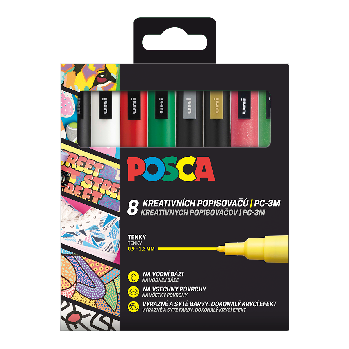 Posca set markera PC-3M CHRISTMAS 0,9 - 1,3 mm - 8 kom