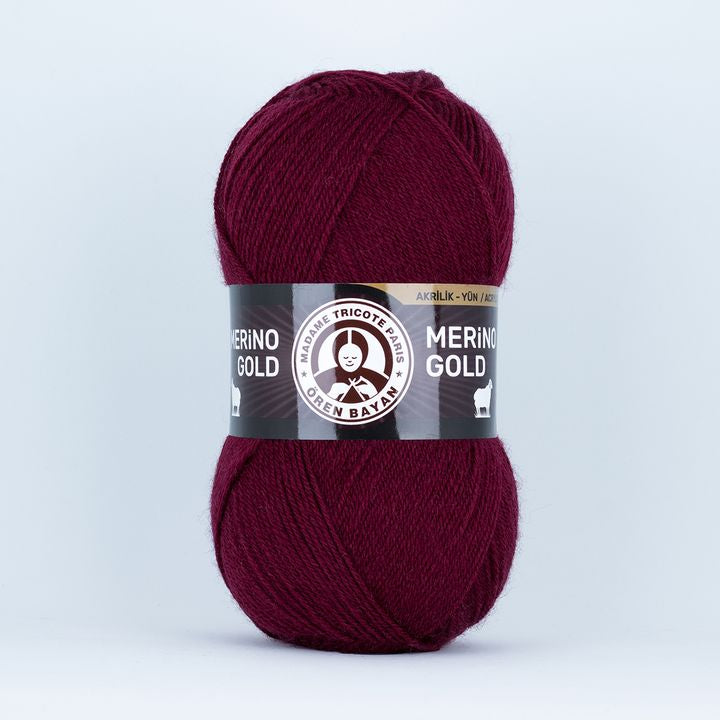 Predivo za pletenje Madame Tricote Paris Merino Gold 100 g | izaberi boju - bordo
