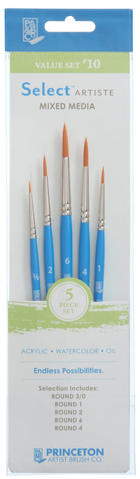 Set univerzalnih kistova PRINCETON Select sintetička dlaka 5 kom Round 3/0, 1, 2, 4, 6