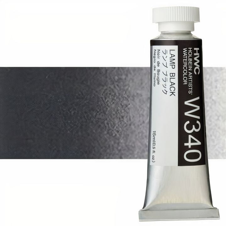 Profesionalne akvarel boje Holbein Artists 15 ml – lamp crna