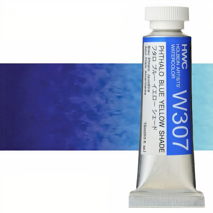 Profesionalne akvarel boje Holbein Artists 15 ml – phthalo plavo-žuta