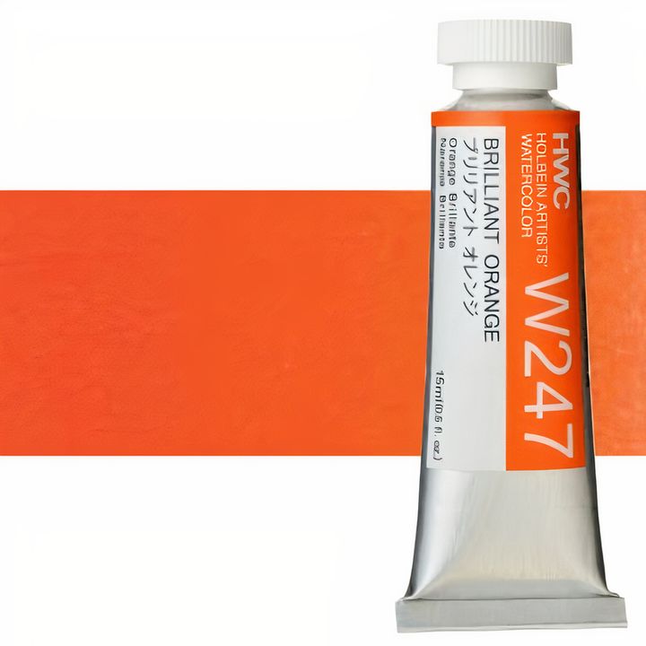 Profesionalne akvarel boje Holbein Artists 15 ml – briljantna narančasta