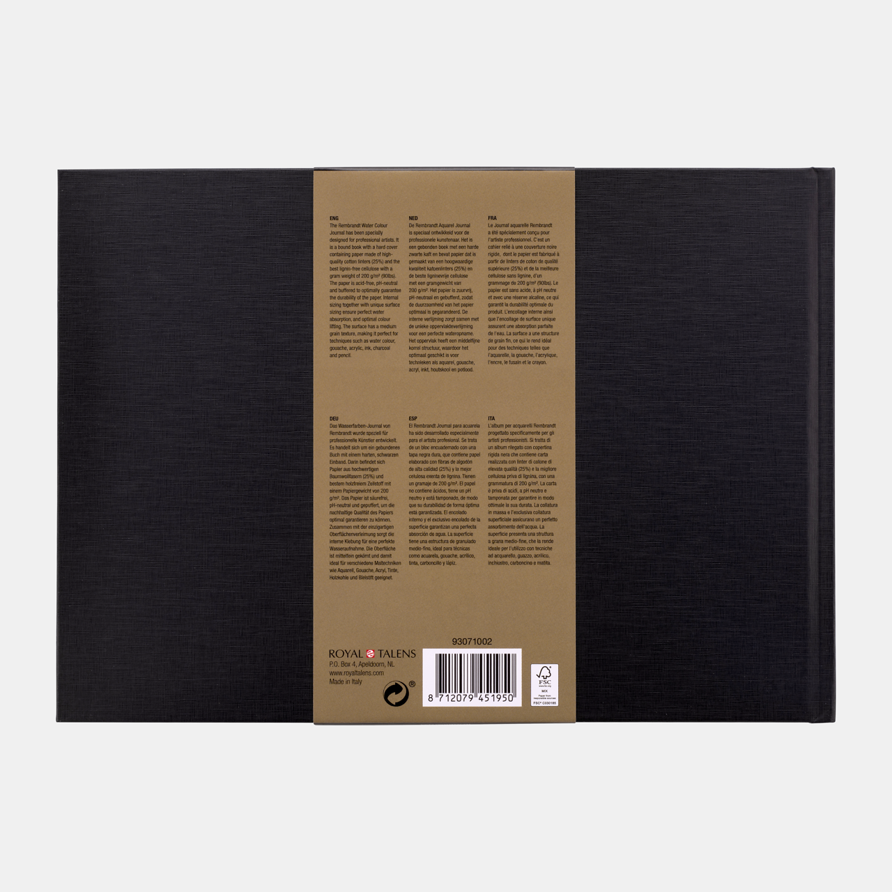 ROYAL TALENS Rembrandt akvarel blok CP 200 g/m² A4 lijepljen - 30 listova