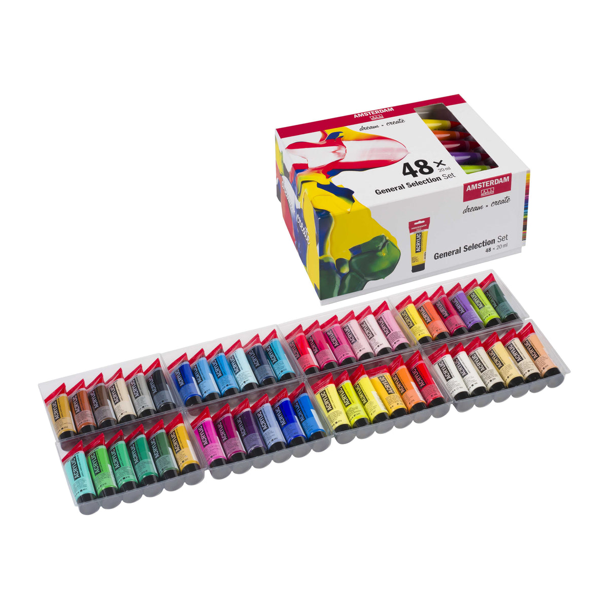 ROYAL TALENS Amsterdam set akrilnih boja General Selection 48 x 20 ml