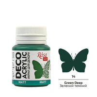 Akril za dekoracije, MATT, 20 ml, ROSA TALENT – Green Deep mat