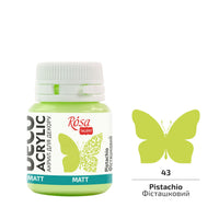 Akril za dekoracije, MATT, 20 ml, ROSA TALENT – Pistachio mat