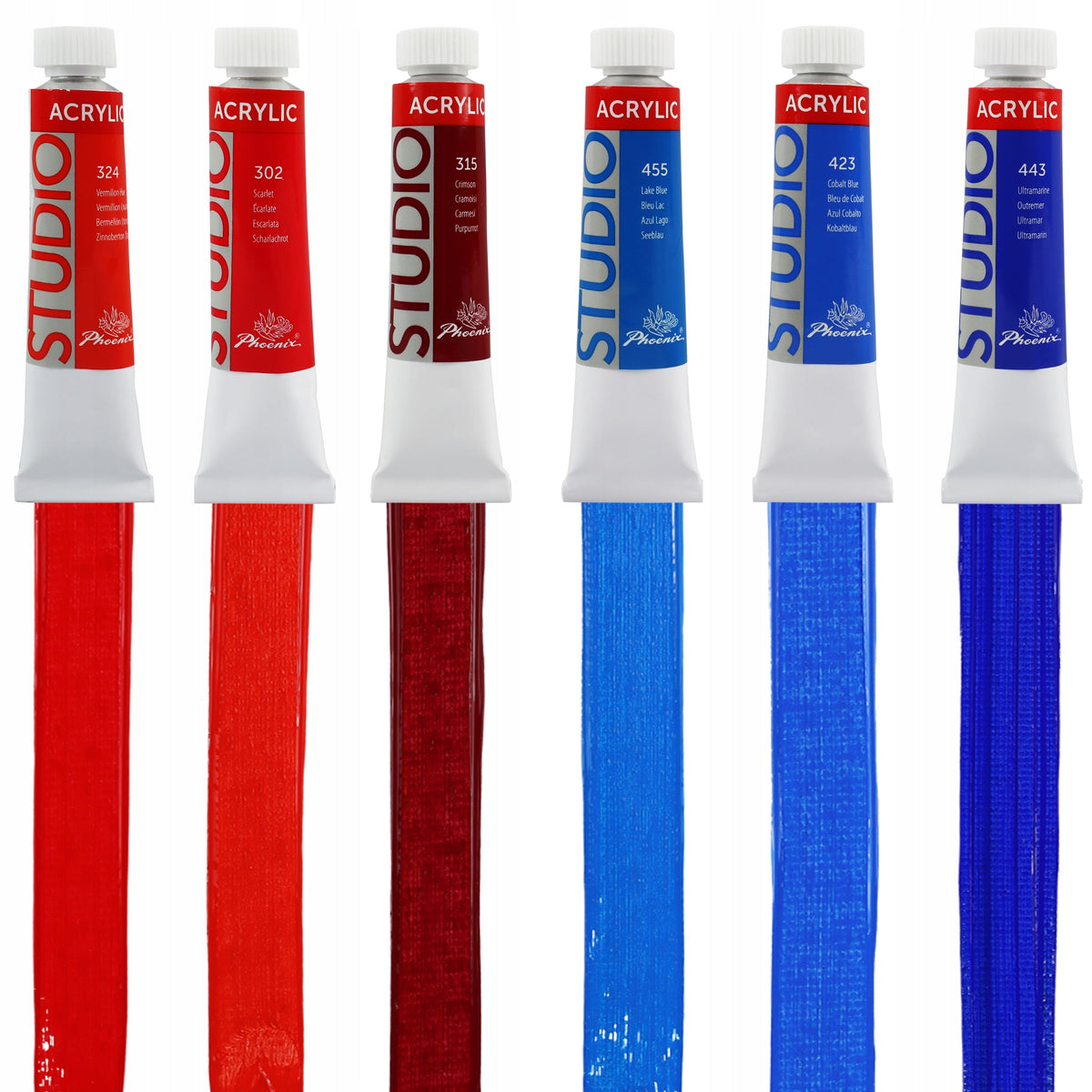 Sada 24 akrilnih boja Phoenix Studio 24 x 12 ml + 12 kistova i paleta