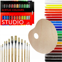 Sada 24 akrilnih boja Phoenix Studio 24 x 12 ml + 12 kistova i paleta