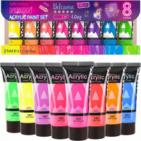 Sada 8 akrilnih boja Phoenix neon 8 x 21 ml