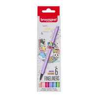 Sada finelinera Bruynzeel pastelne boje – 6 kom / 0,4 mm
