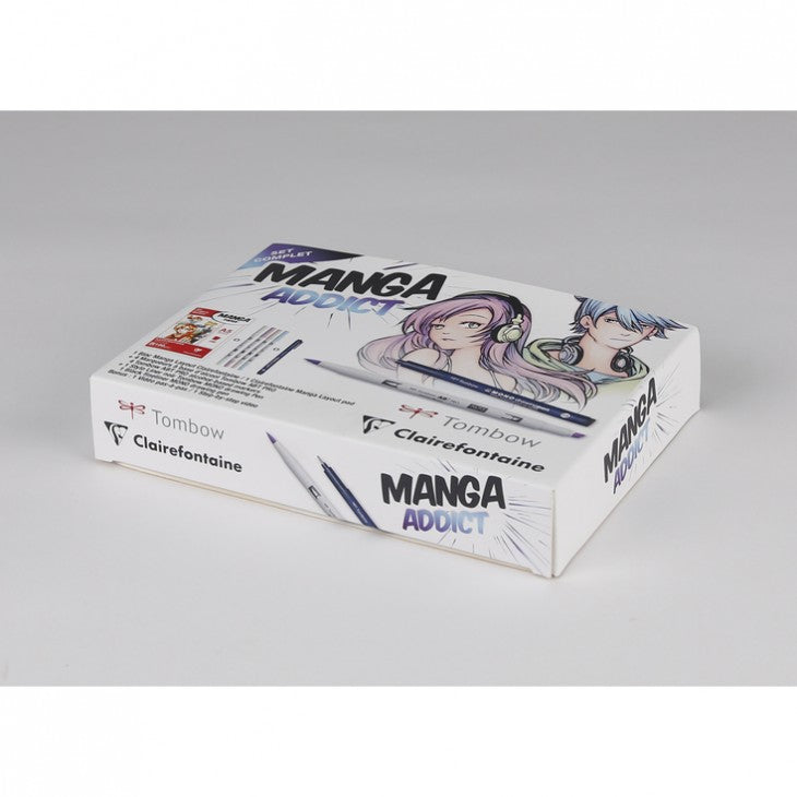 Sada za crtanje mange CLAIREFONTAINE Manga Addict Tombow A5 - 50 listova