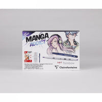 Sada za crtanje mange CLAIREFONTAINE Manga Addict Tombow A5 - 50 listova