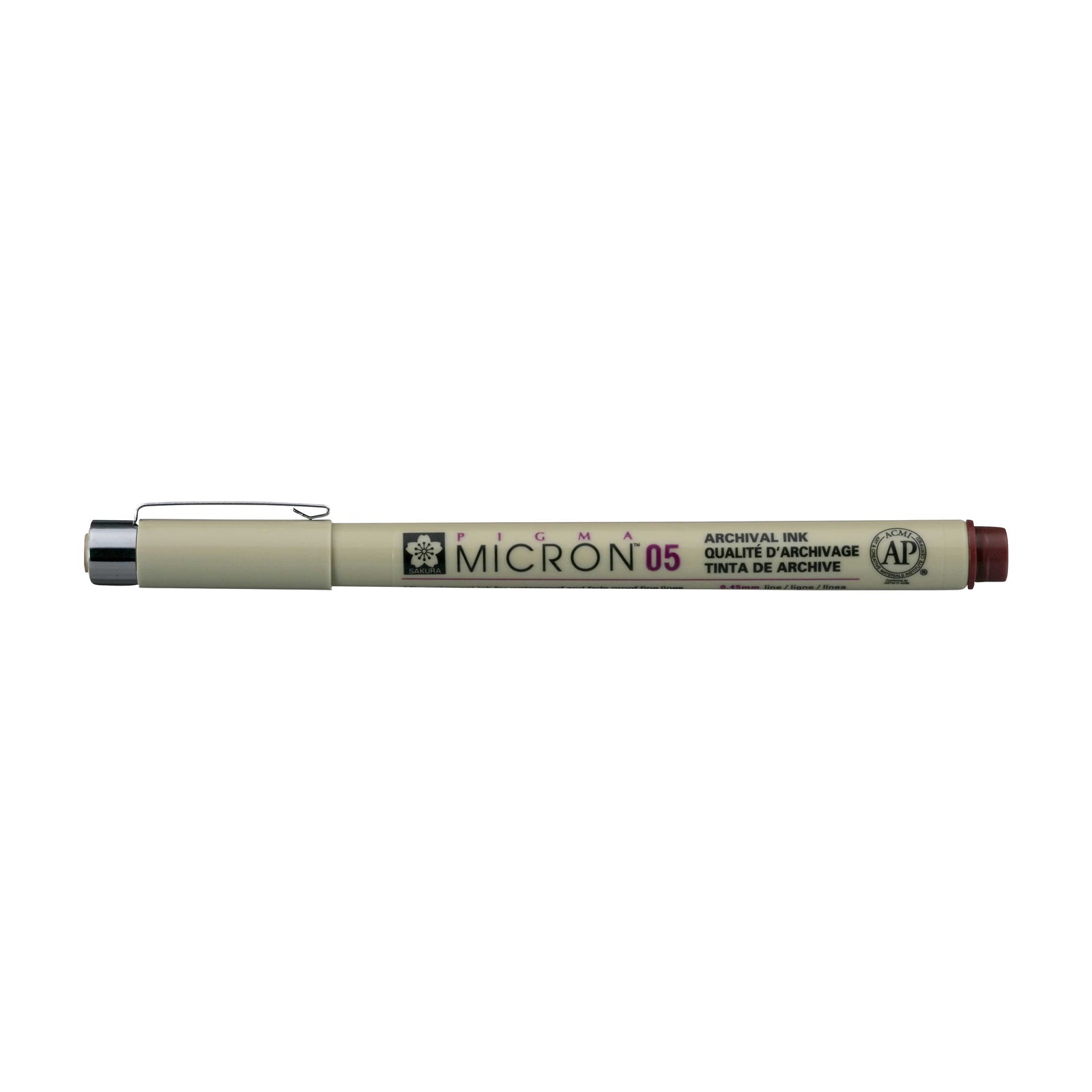 Sakura Pigma Micron 05 fineliner 0,45 mm – set od 6 boja – Bordo