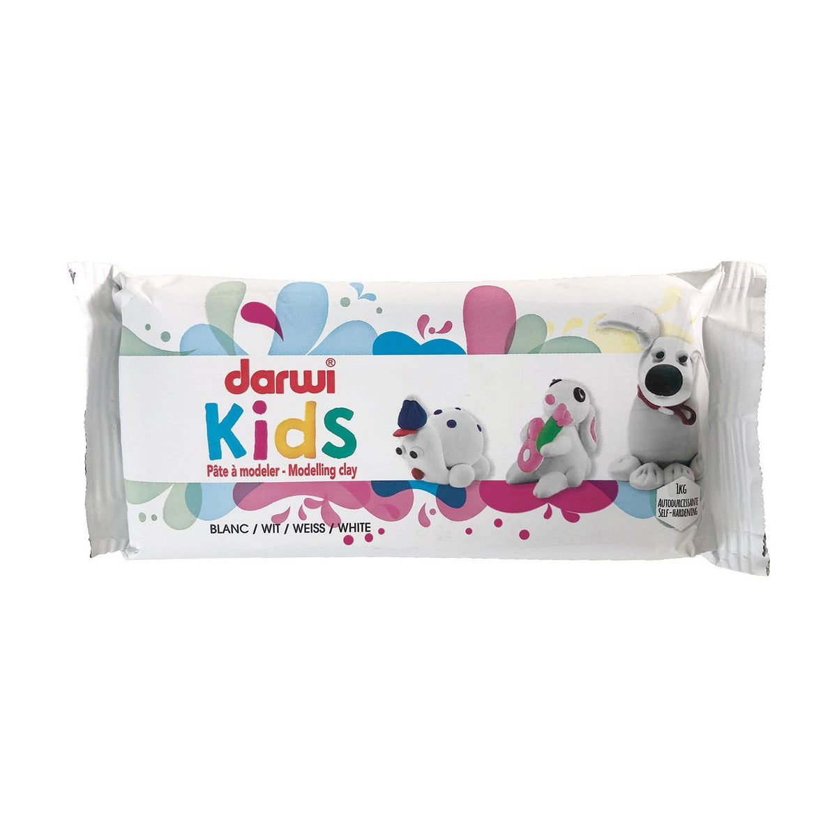 Samostvrdnjavajuća masa za modeliranje DARWI Kids 1000 g bijela