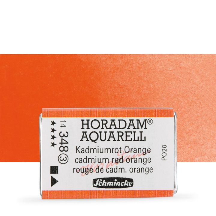 Schmincke Horadam akvarelne boje u cijeloj posudici – 348 cadmium oranžovočervená