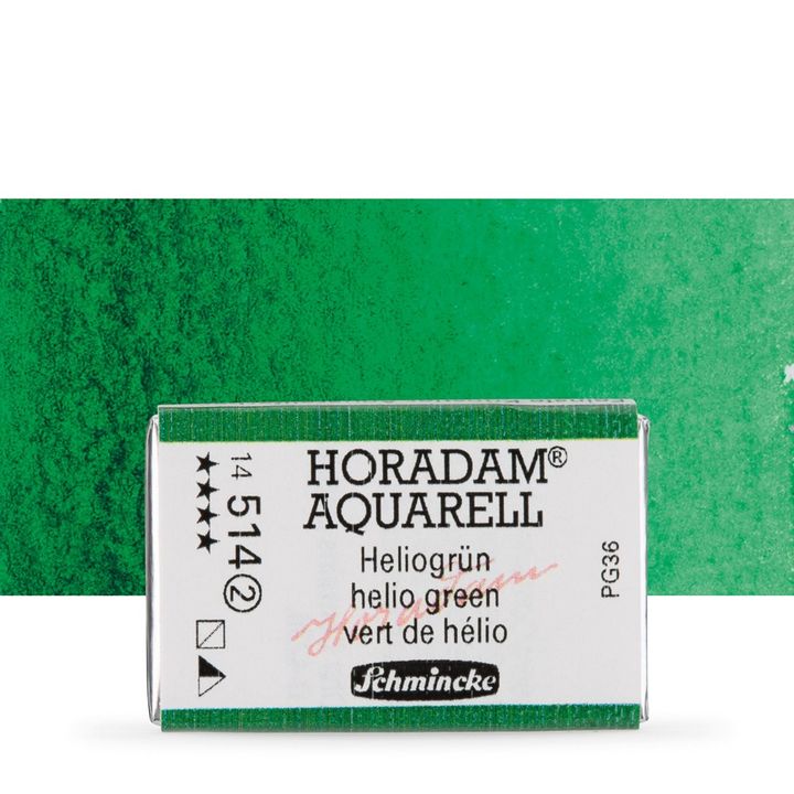Schmincke Horadam akvarelne boje u cijeloj posudici – 514 helio zelena