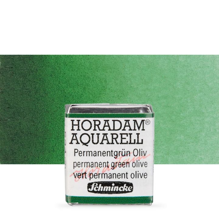 Akvarel boje Schmincke Horadam pola posudice – 534 Permanent Green Olive