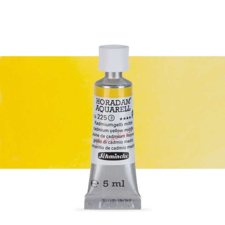 Schmincke Horadam akvarelne boje u tubi 5 ml – 225 cadmium middle žltá