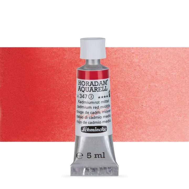 Schmincke Horadam akvarelne boje u tubi 5 ml – 347 cadmium stredne červená