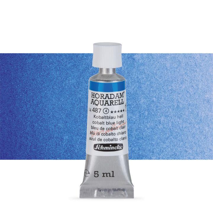 Schmincke Horadam akvarelne boje u tubi 5 ml – 487 kobaltovomodrá svetlá