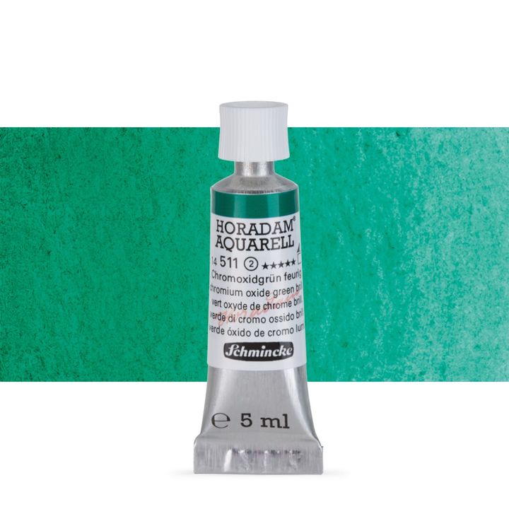 Schmincke Horadam akvarelne boje u tubi 5 ml – 511 krom oksid zelena briljantna