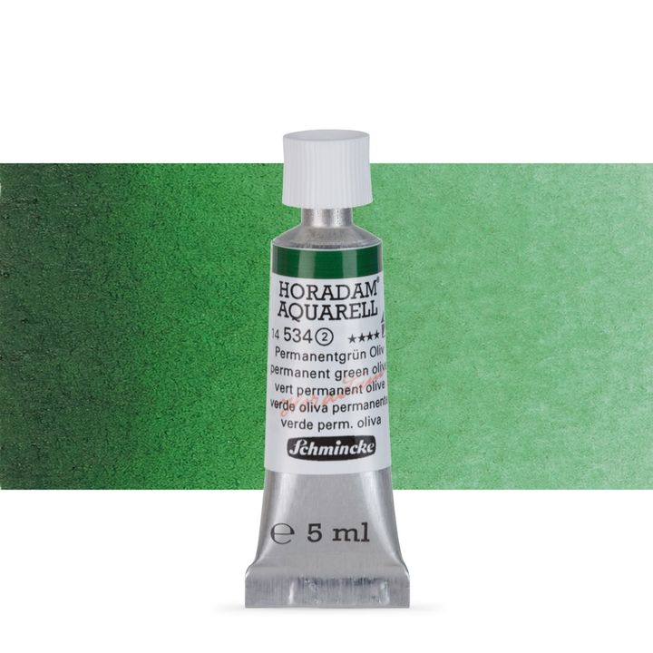 Schmincke Horadam akvarelne boje u tubi 5 ml – 534 permanentna maslinasto zelena